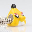 Original Massiv 925 Silber Bead Yellow Bird Gelber Vogel