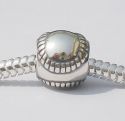 Original Massiv 925 Sterling Silber Bead Baseball  Design Antique