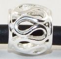 Original Massiv 925 Sterling Silber Bead Kolumne Tropfen Verzierung