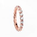 ANDANTE 925 Silber Damen Ring Rose Gold mit Zirkonia Umfang 56 mm