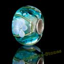 Original Massiv 925 Sterling Silber Glas SEALIFE Bead Trkis Indigo