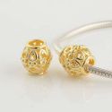 Original Massiv 925 Silber Gold Bead Netz