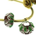 Andante-Stones Massiv 925 Sterling Silber Murano Glas SEALIFE Bead Seeigel Grn