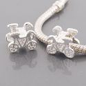 Original Massiv 925 Sterling Silber Bead Fahrrad Design