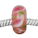 Andante-Stones Edler Silber  Murano Glas Bead Hell Rosa Weiss Grn