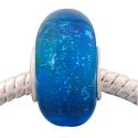 Andante-Stones Edler Silber  Murano Glas Bead Blau Grün Deep Ocean