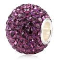 Original Massiv 925 Silber Kristall Bead AMETHYST Ketten Anhnger