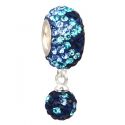 Andante-Stones 925 Sterling Silber Kristall Pav DANGLE Bead 