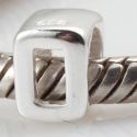 Original Massiv 925 Sterling Silber Bead ZAHL 