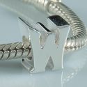 Original Massiv 925 Sterling Silber Bead Charm ALPHABET 