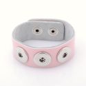 Andante Leder ARMBAND fr Chunks Click-Buttons (18-22 cm) Rosa