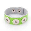 Andante Leder ARMBAND fr Chunks Click-Buttons (18-22 cm) Neon Grn