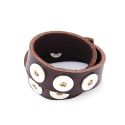 Andante Leder ARMBAND fr Chunks Click-Buttons (40-45 cm) Dunkel Braun
