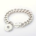 Andante Silber ARMBAND fr 1 Dangle Chunk Click-Button (19 cm)