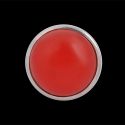Andante Edler Glas CHUNK Click-Button Druckknopf (Rubin Rot)