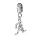 Original Massiv 925 Sterling Silber Dangle Bead ALPHABET - 