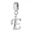 Original Massiv 925 Sterling Silber Dangle Bead ALPHABET - 