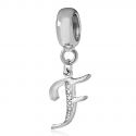 Original Massiv 925 Sterling Silber Dangle Bead ALPHABET - 