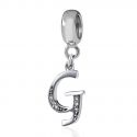 Original Massiv 925 Sterling Silber Dangle Bead ALPHABET - 