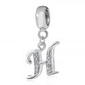 Original Massiv 925 Sterling Silber Dangle Bead ALPHABET - 