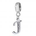 Original Massiv 925 Sterling Silber Dangle Bead ALPHABET - 