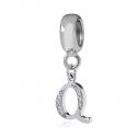 Original Massiv 925 Sterling Silber Dangle Bead ALPHABET - 