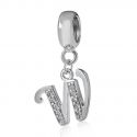 Original Massiv 925 Sterling Silber Dangle Bead ALPHABET - 