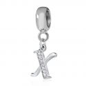 Original Massiv 925 Sterling Silber Dangle Bead ALPHABET - 