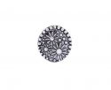 Andante Edler CHUNK Click-Button Druckknopf (Blumen) mit weißen Kristallen