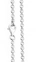 Damen Ankerkette Erbskette 925 Silber Halskette 2mm rhodiniert 40cm
