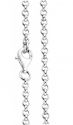 Damen Ankerkette 925 Silber Halskette 2mm rhodiniert 45cm