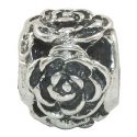 Andante-Stones Edler Silber  Bead mit 4 Blumen