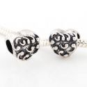 Andante-Stones Edler Silber  Bead im Herz Design