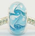 Andante-Stones Edler Silber Murano Glas Bead Blaufarbtne