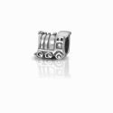 Original Massiv 925 Sterling Silber Bead Lokomotive