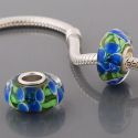 Original Massiv 925 Sterling Silber Murano Glass Bead